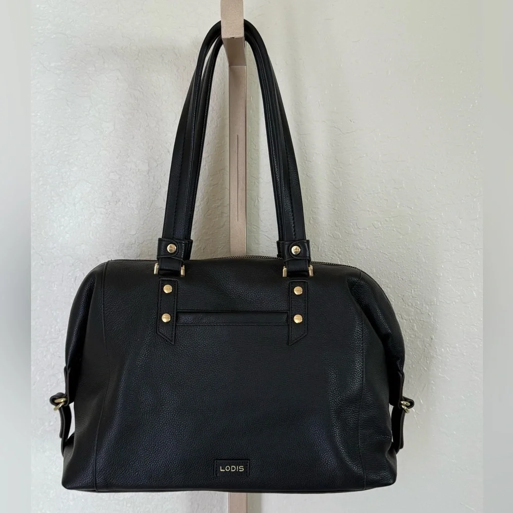 Lodis San Tropez Leather Handbag with Gold Hardware + Wallet - Picture 2 of 16